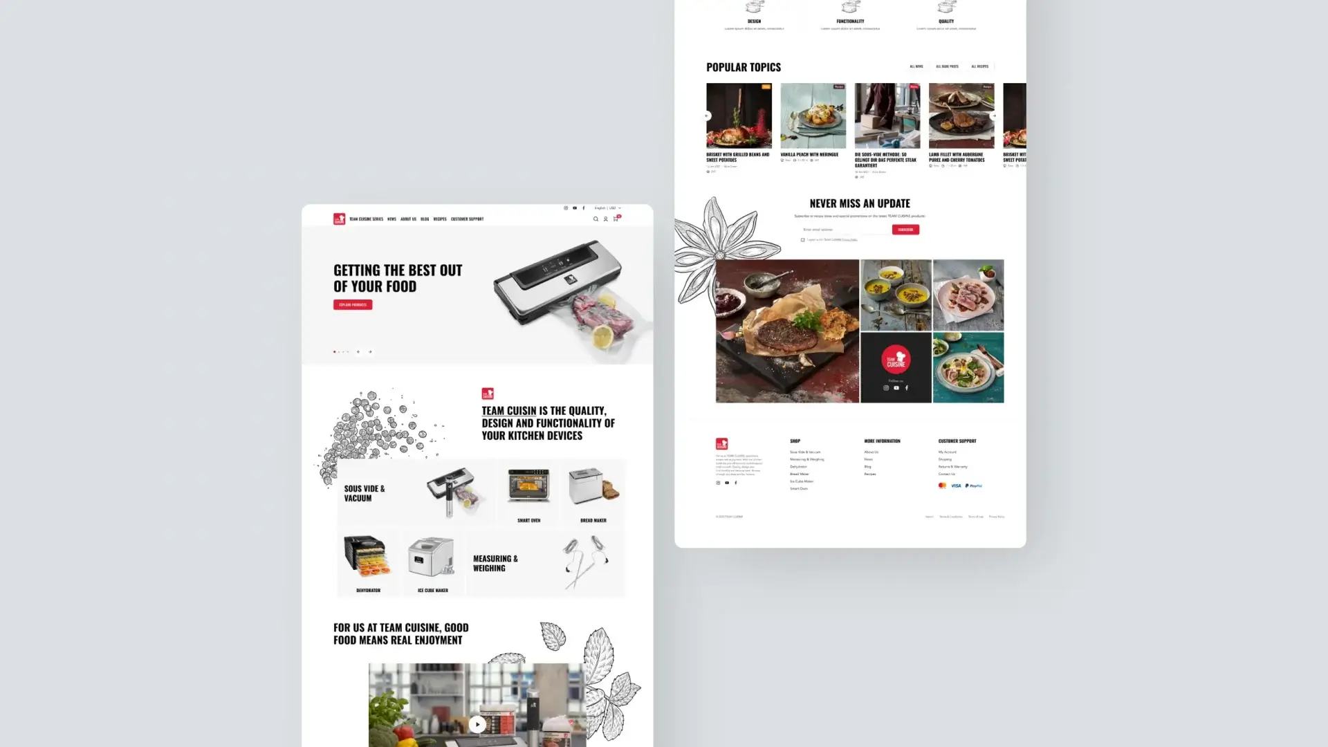 Website für Küchenutensilien