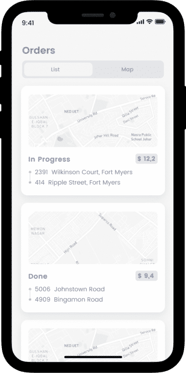 Individual application for couriers