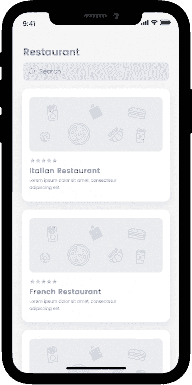 Ordering process from any restaurant or establishment