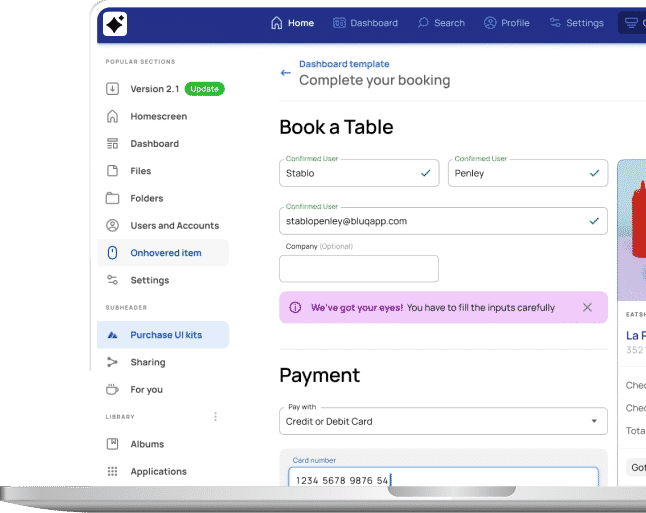 create booking app
