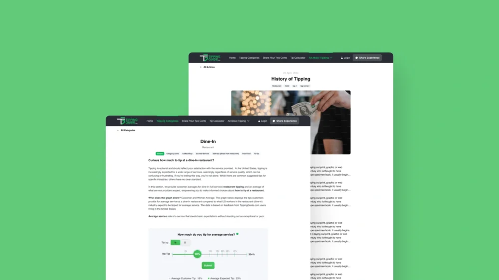 tipping web platform